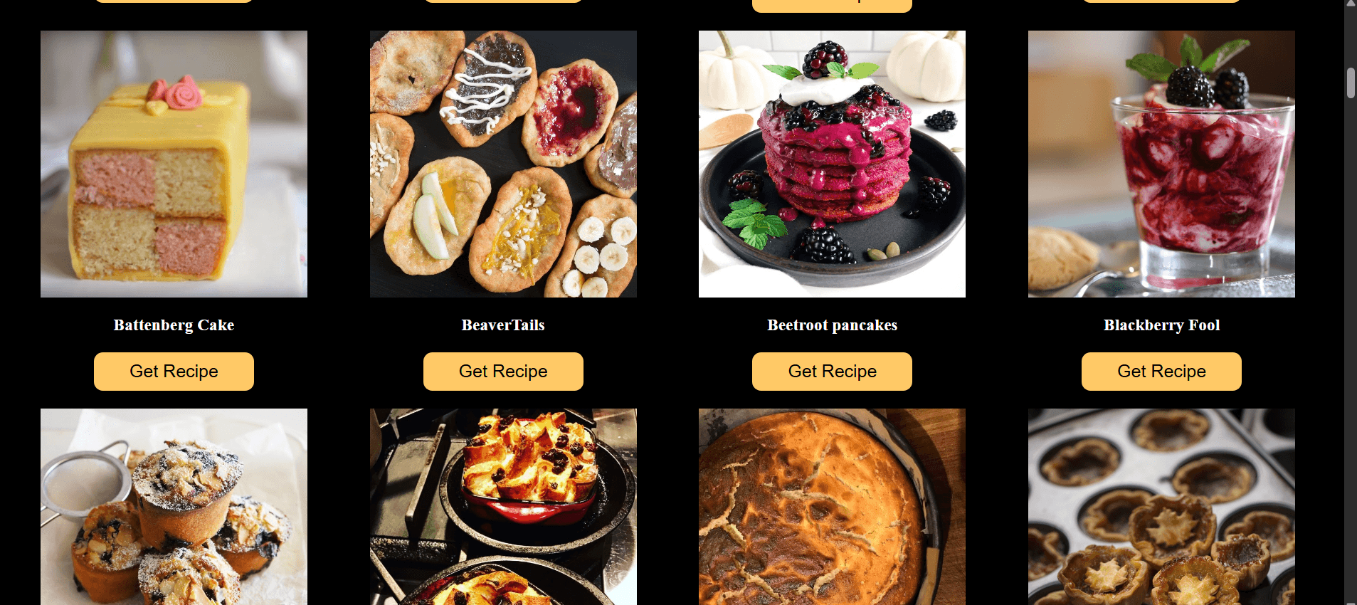 Recipe App interface